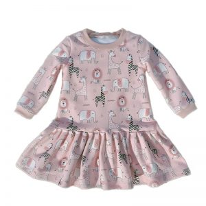 Trikotažinė suknelė mergaitei „Afrika“