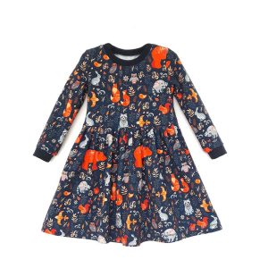 Trikotažinė suknelė mergaitei „Meškos“